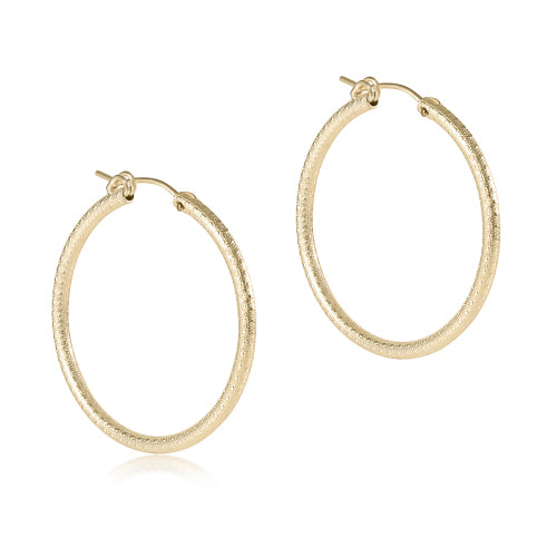 Round Gold 1.25" Hoop - Textured