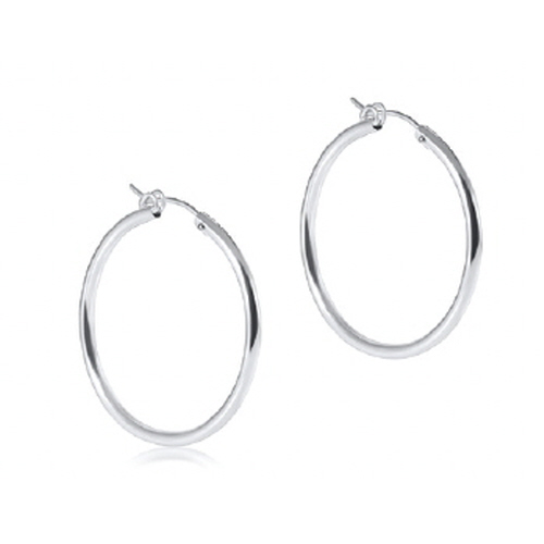 Round Sterling 1.25" Hoop - Smooth