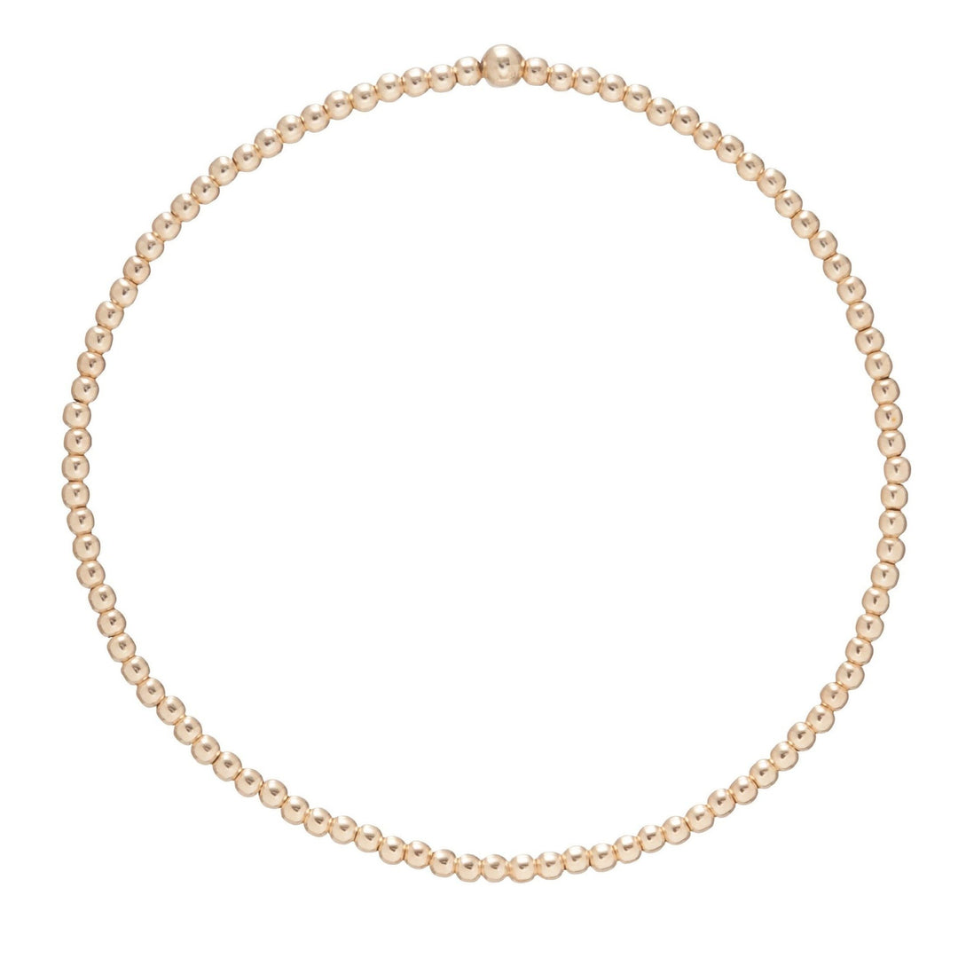 Classic Gold 2mm Bead Bracelet