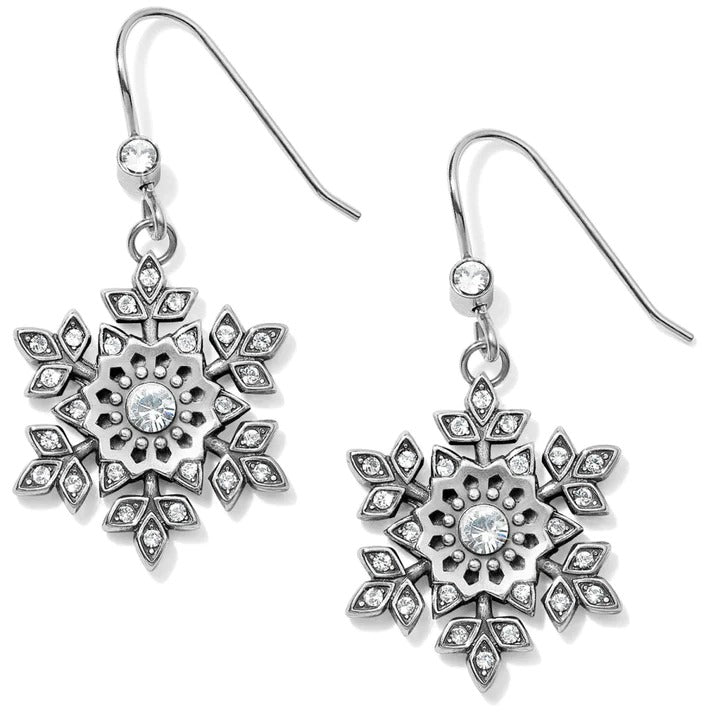 Glint Snowflake French Wire Earrings