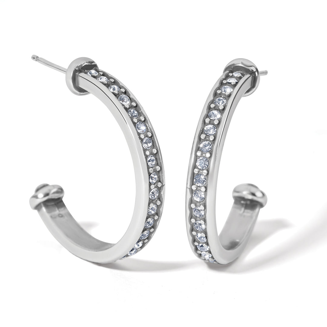 Meridian Zenith Medium Hoop Earrings - Silver