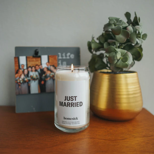 Just Married Candle