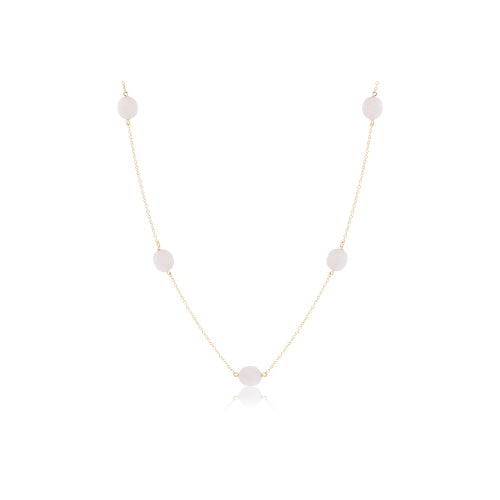 15" Choker - Admire Simplicity Chain Gold - Moonstone