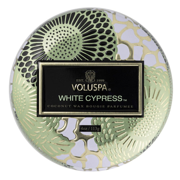 White Cypress - 4 Oz Mini Decorative Tin Candle